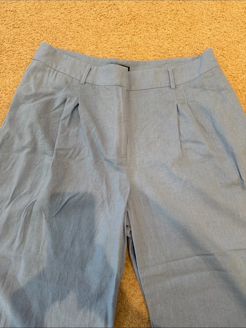 Express Light Blue Women's Linen Pants